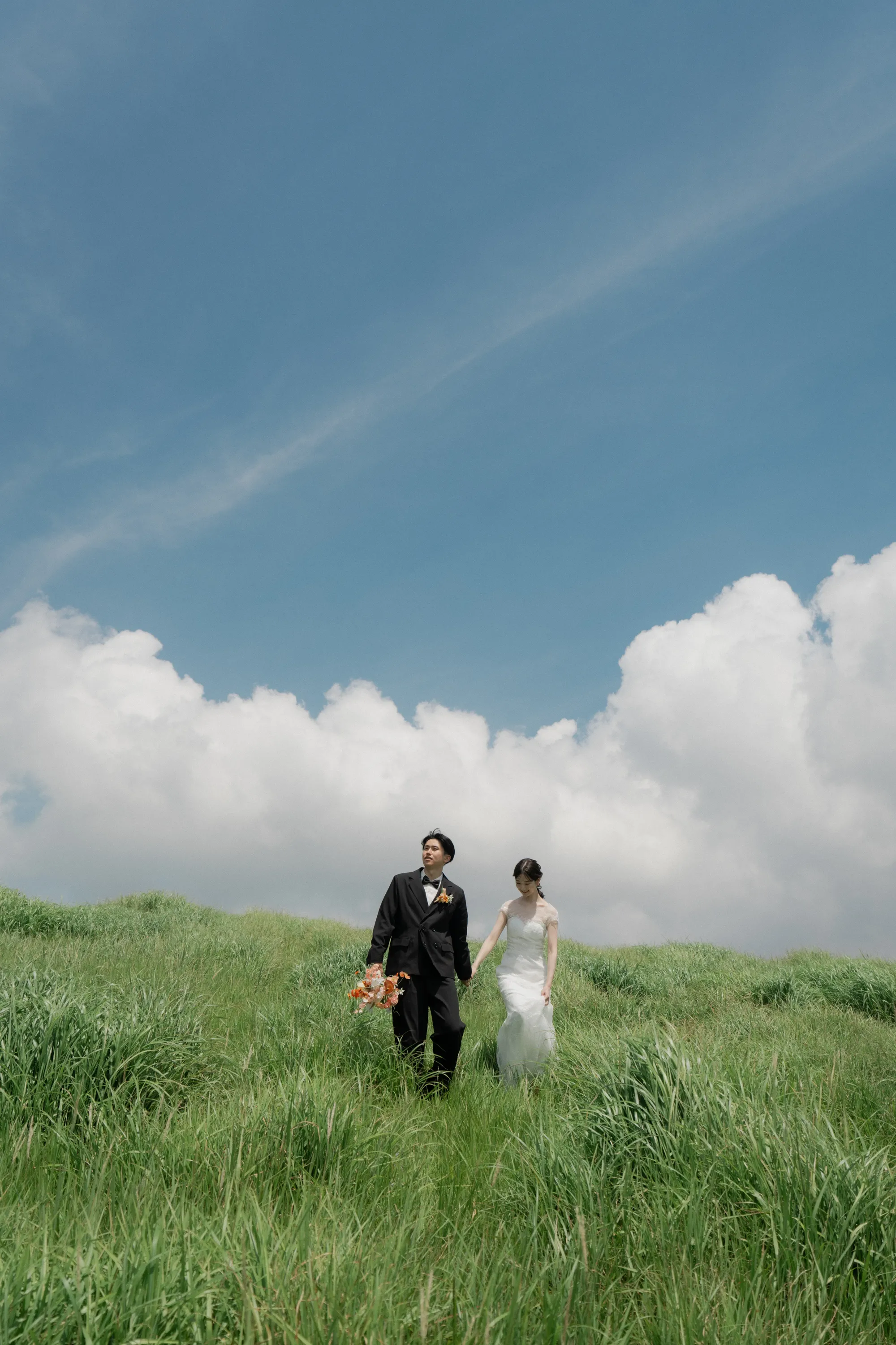 撮影場所が阿蘇のウェディングフォト