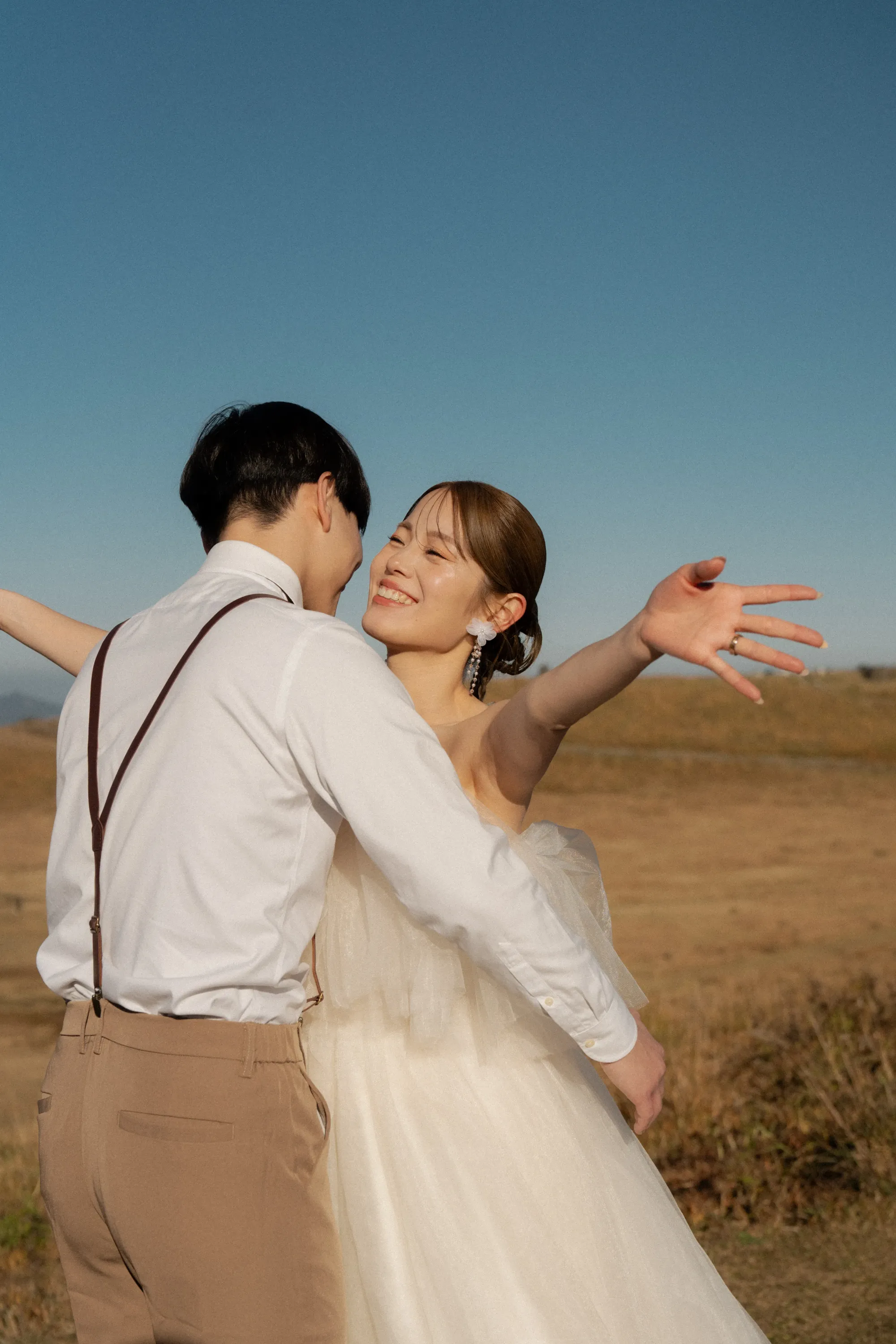 撮影場所が阿蘇のウェディングフォト