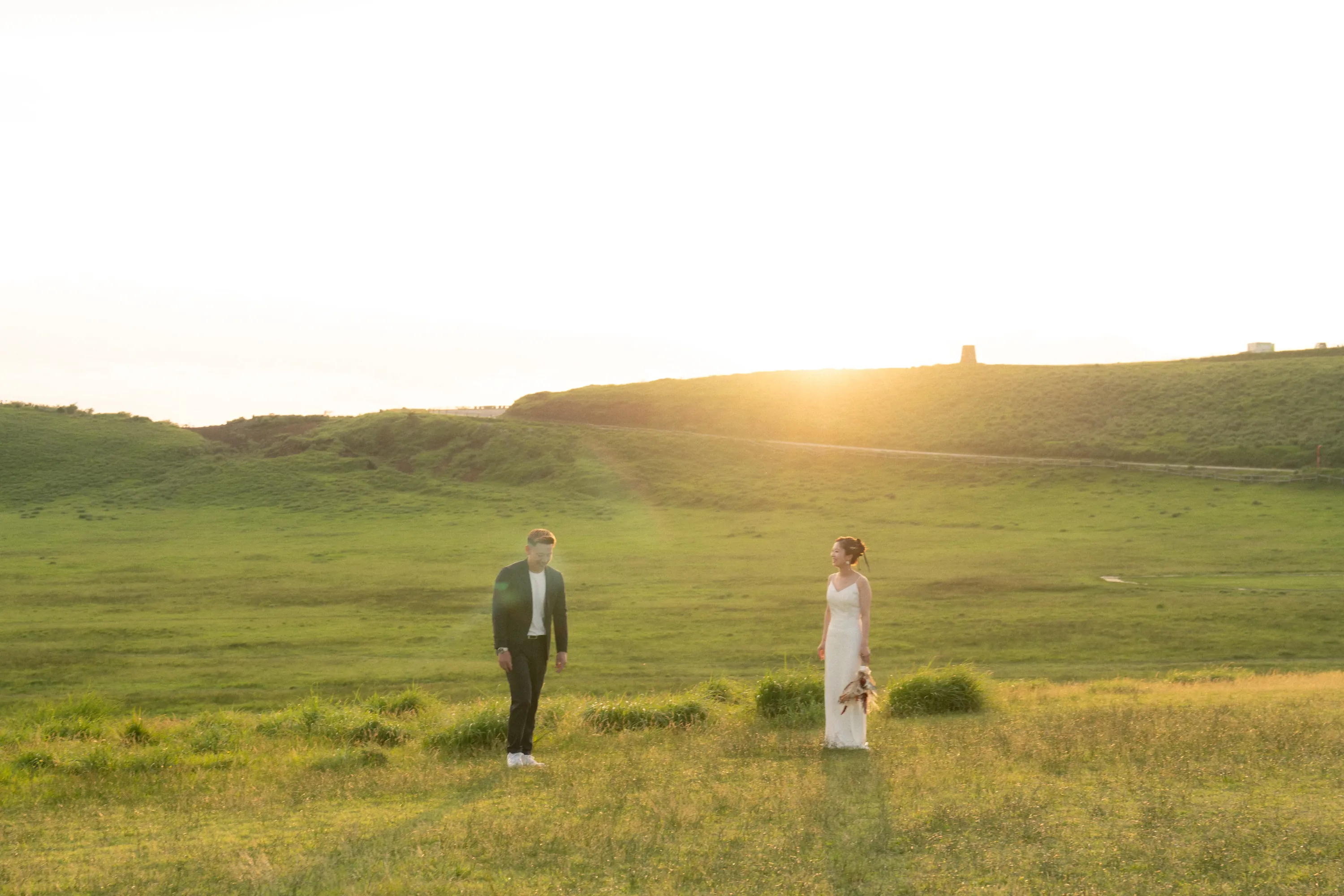 撮影場所が阿蘇のウェディングフォト