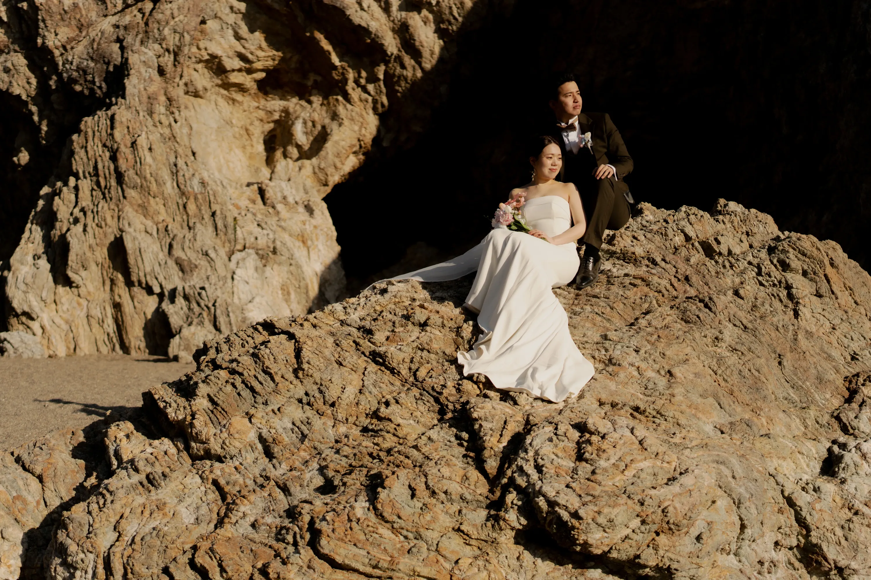 撮影場所が伊良湖岬のウェディングフォト