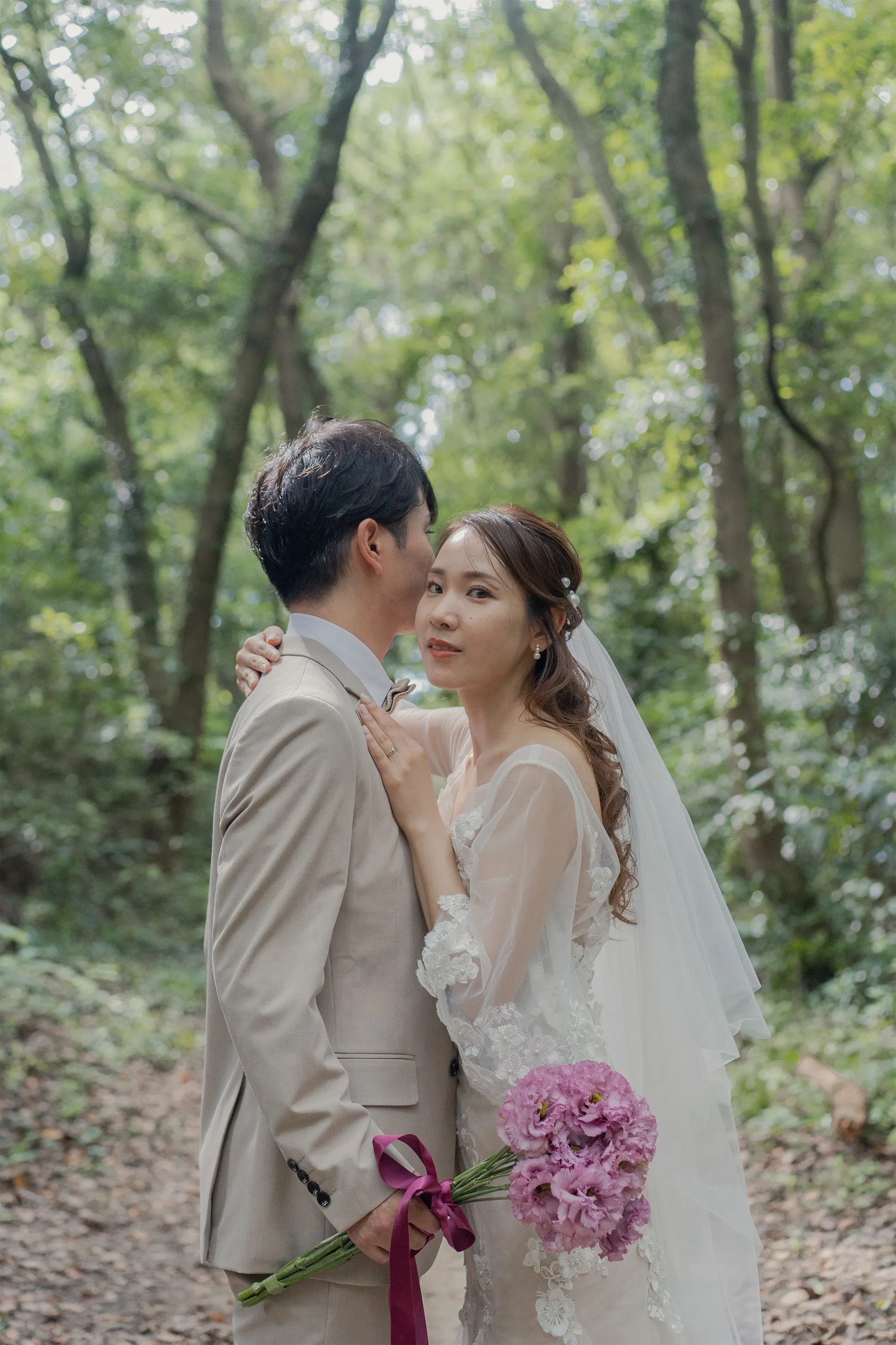 撮影場所が奈多のウェディングフォト