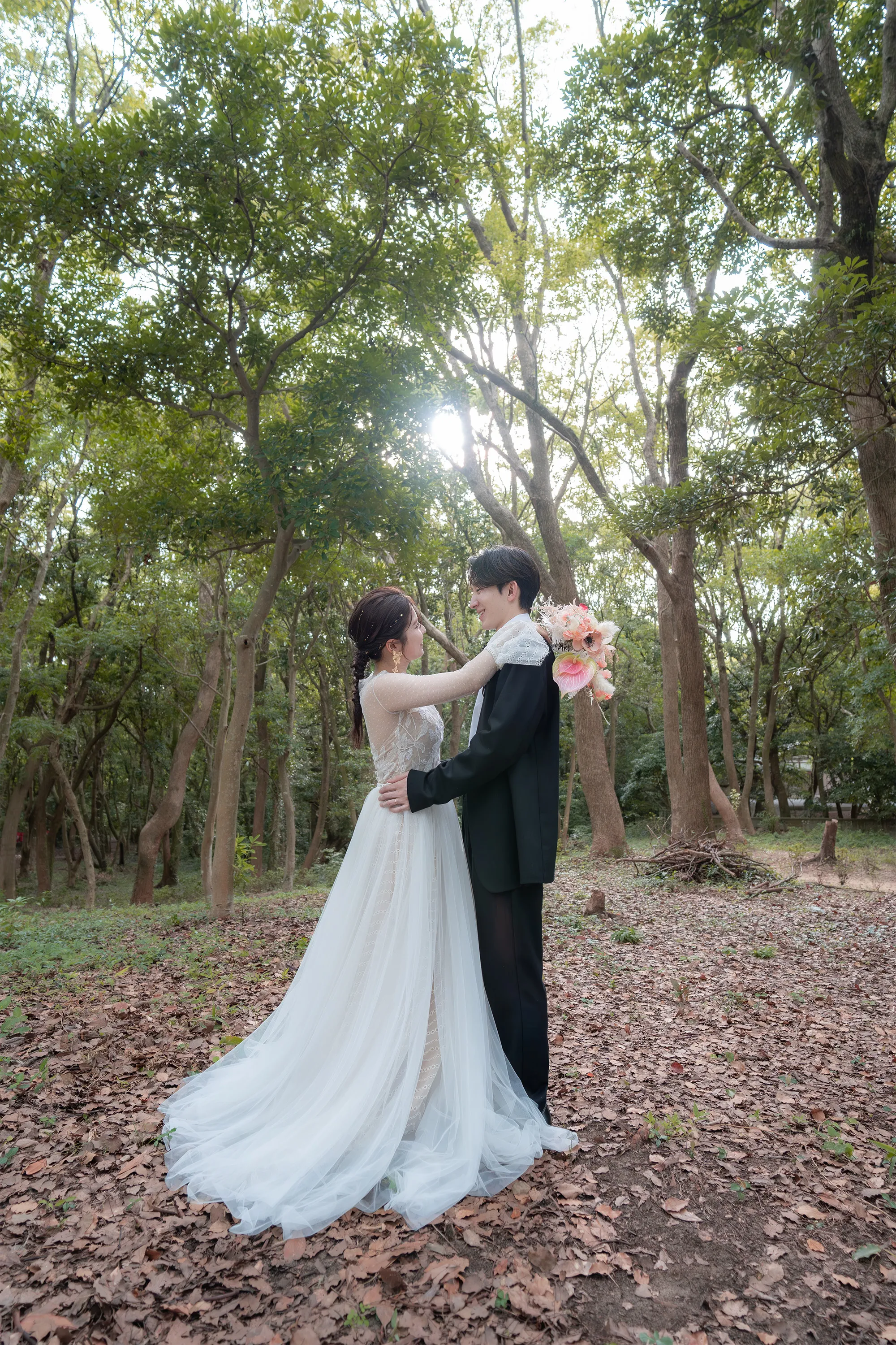 撮影場所が奈多のウェディングフォト