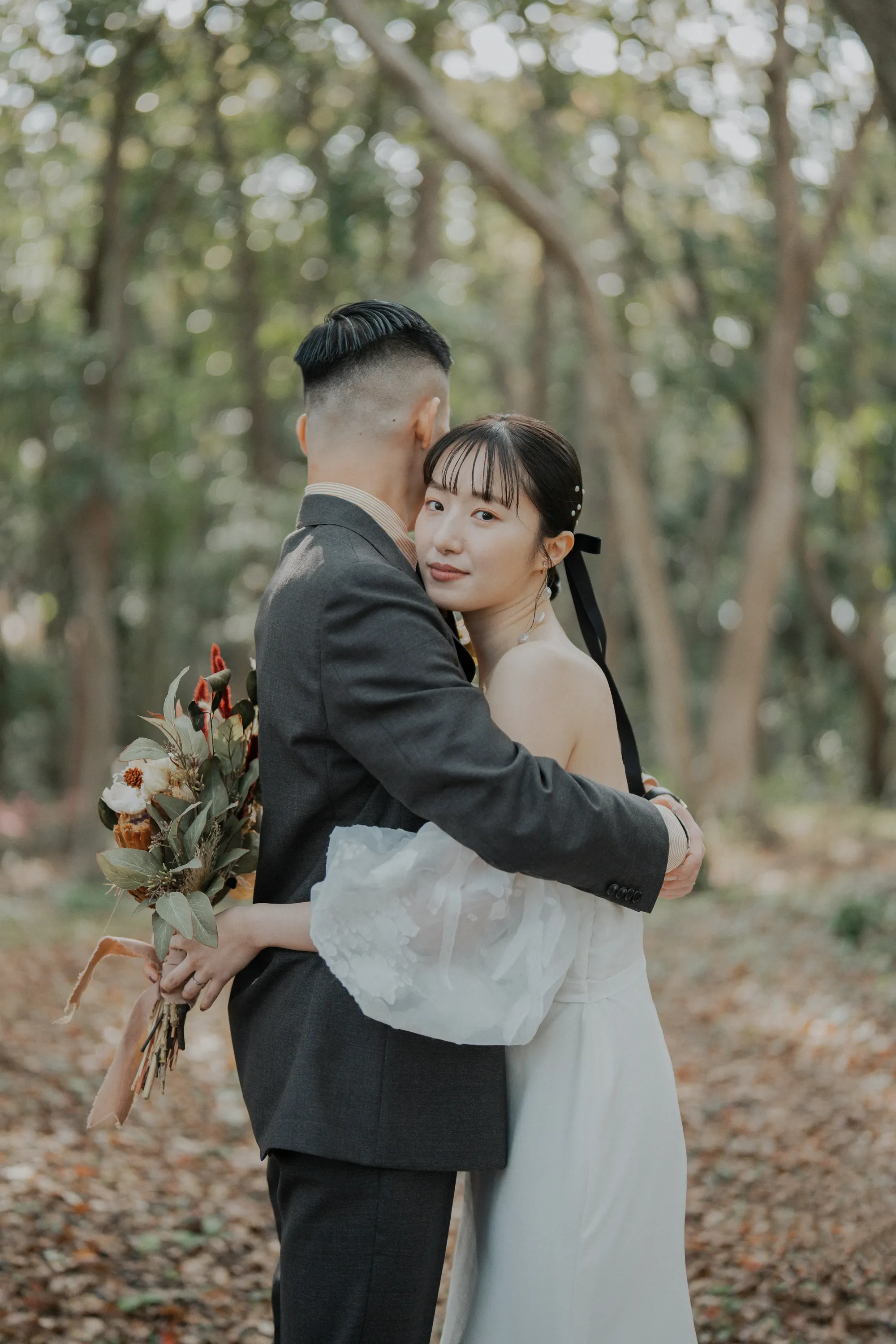 撮影場所が奈多のウェディングフォト