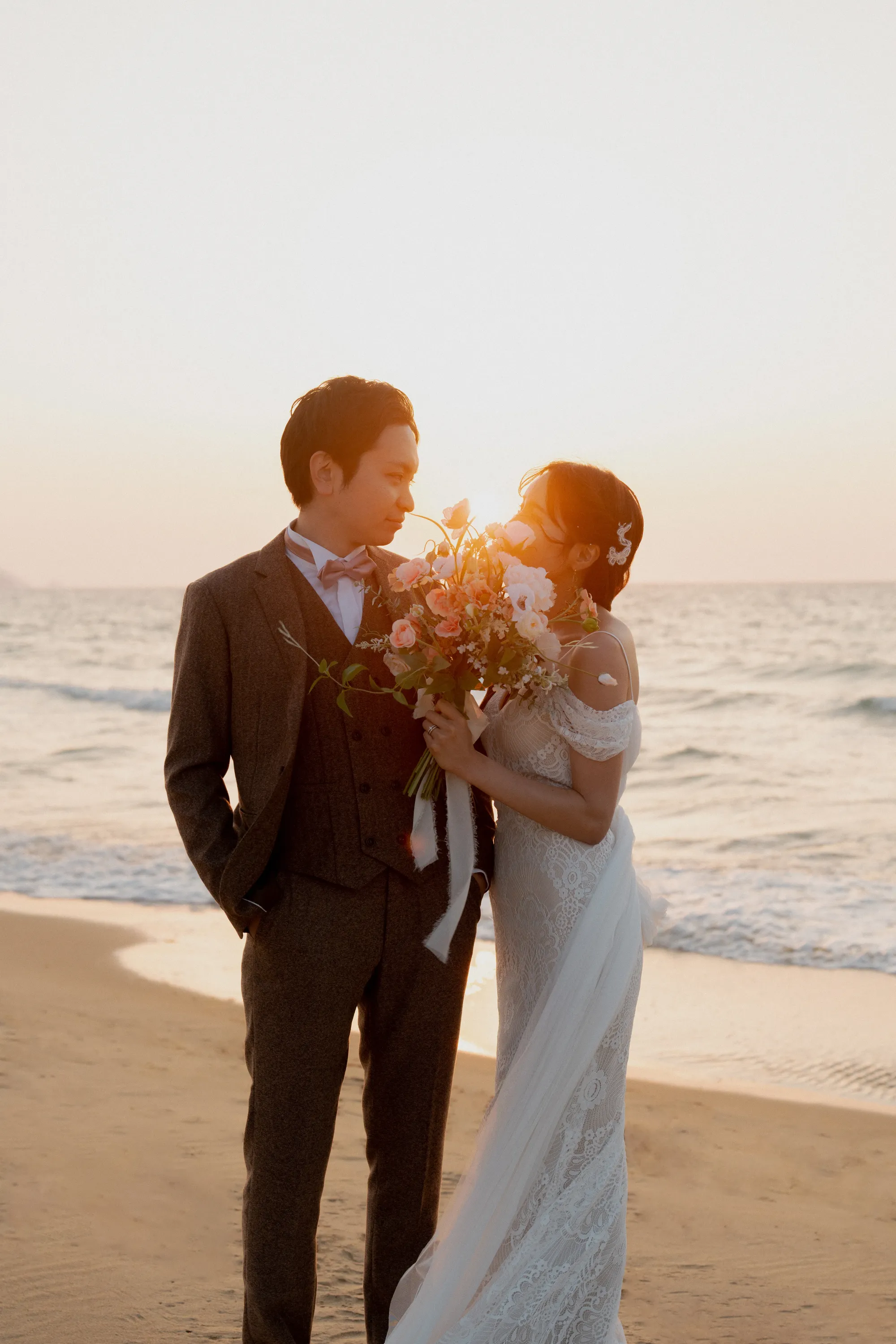 撮影場所が奈多のウェディングフォト