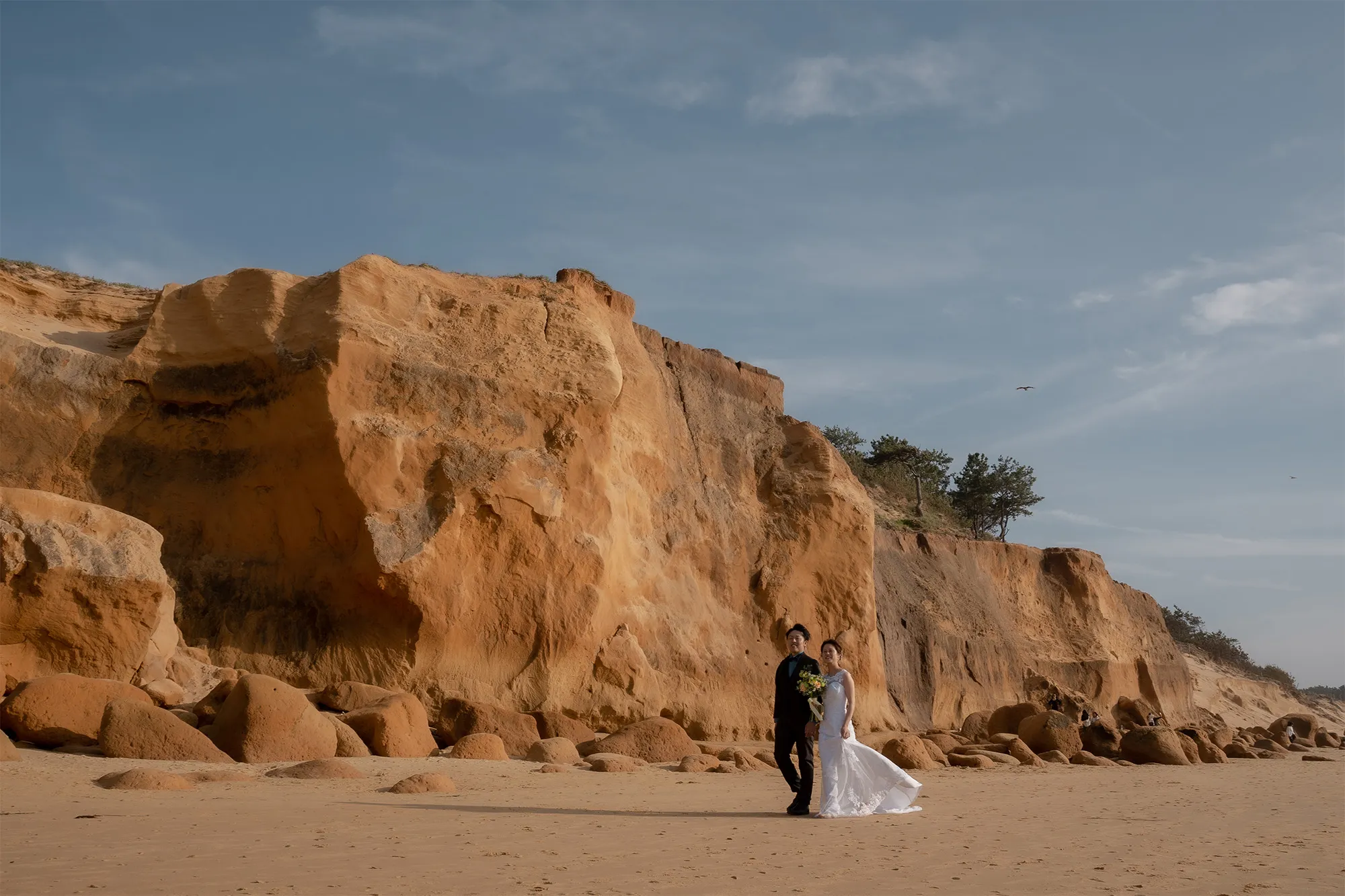 撮影場所が奈多のウェディングフォト