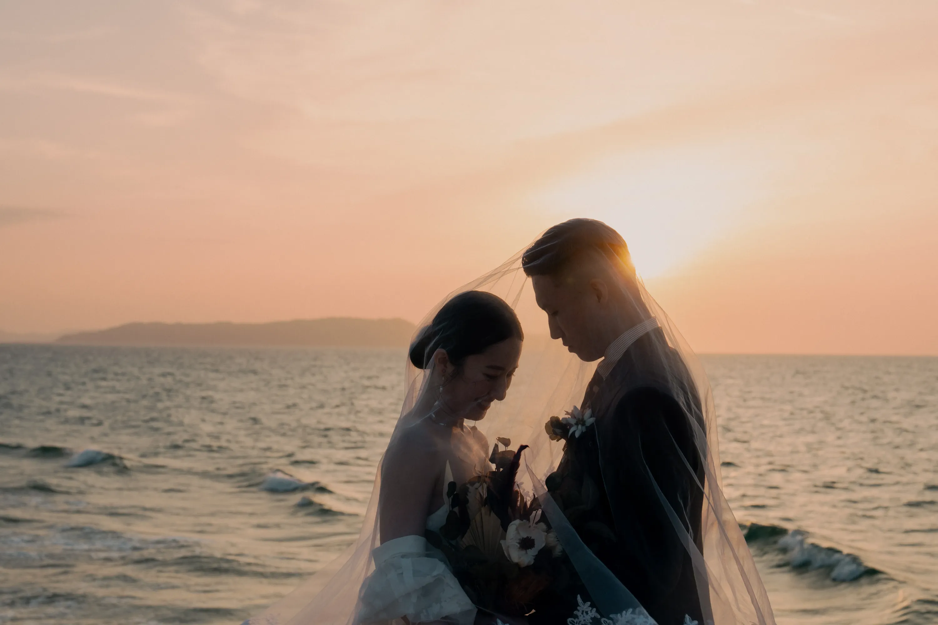 撮影場所が奈多のウェディングフォト